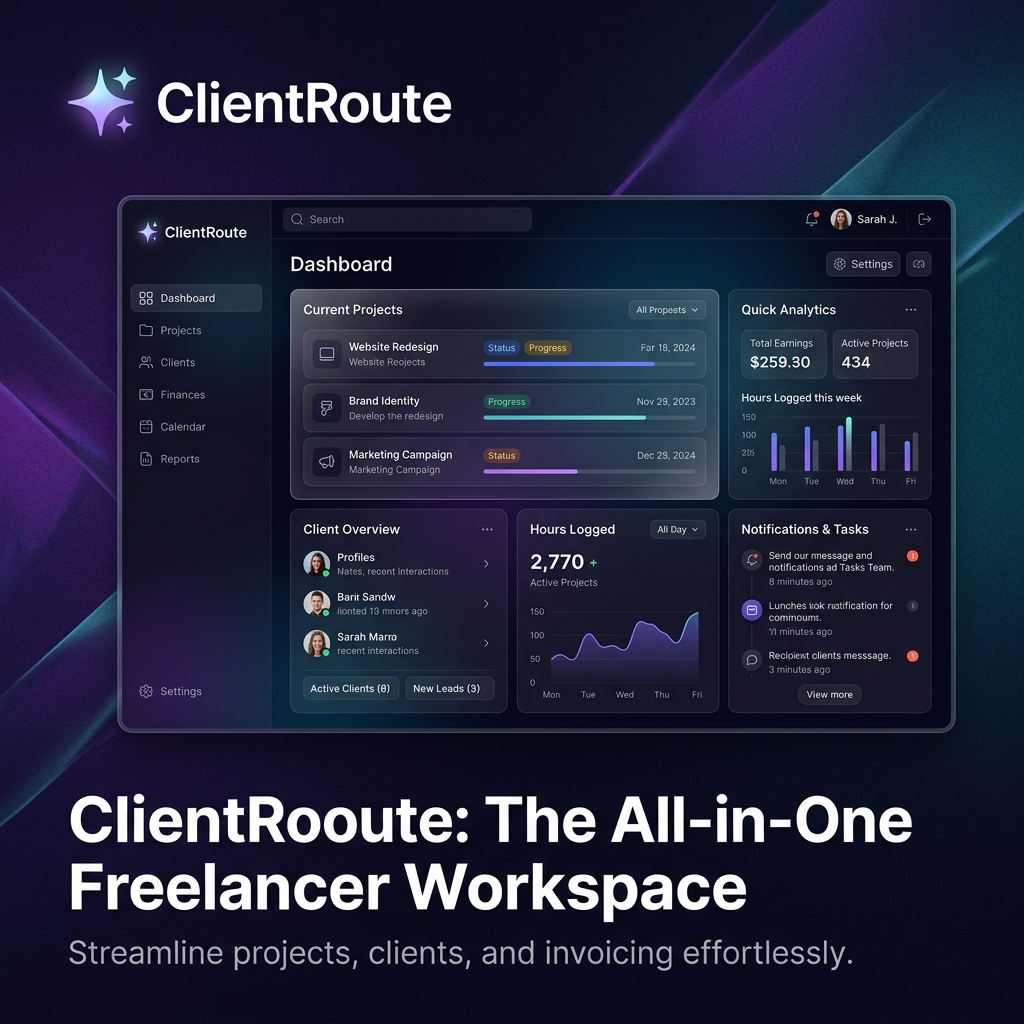 Client Rout Map ClientRoute — The All-in-One Freelancer Workspace